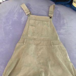 Tan Corduroy Overalls